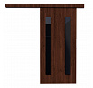Posuvné dveře na stěnu HERS 76 Wenge+Black Lacobel