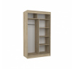 Posuvná skříň s lacobelem KAREN 120 Sonoma+White Lacobel