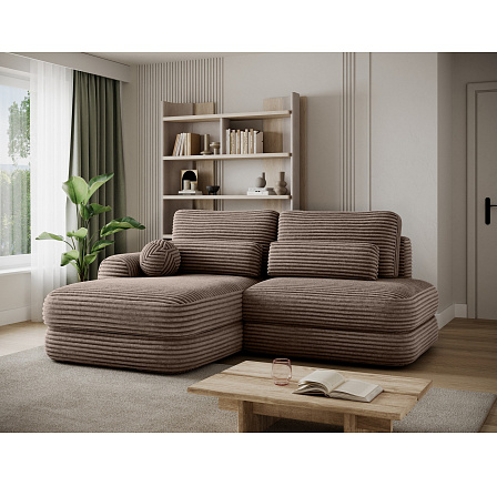 Ripeli Corner Sofa Bed with Storage, Light Brown Velvet, Left-Hand Facing Modullo 20 180x128 Left 1 Ripeli Corner Sofa Bed with Storage, Light Brown Velvet, Left-Hand Facing Modullo 20 180x128 Left 1