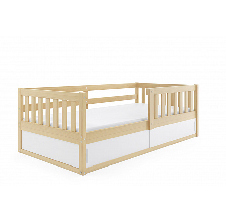 Dětská postel SMART s matrací, Přírodní