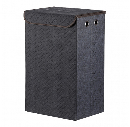 Koš prádelní - látkový s víkem, modrá barva