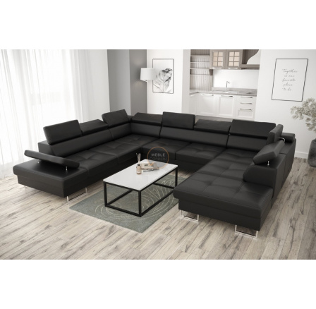 Rohová sedací souprava GALAXY MAX I s funkcí spaní 280X350X225 přírodní kůže - přírodní kůže - volitelná barva, Levá strana Rohová sedací souprava GALAXY MAX I s funkcí spaní 280X350X225 přírodní kůže - přírodní kůže - volitelná barva, Levá strana