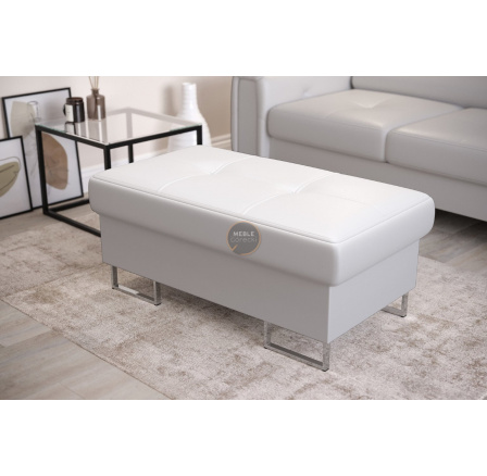 Taburet s úložným prostorem 100x55 cm GALAXY - bílá eko kůže Taburet s úložným prostorem 100x55 cm GALAXY - bílá eko kůže