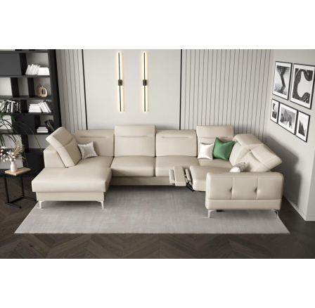 Rohová sedací souprava MALIBU MAX II , relax 180x350x182 cm přírodní kůže - přírodní kůže - volitelná barva, Pravá strana Rohová sedací souprava MALIBU MAX II , relax 180x350x182 cm přírodní kůže - přírodní kůže - volitelná barva, Pravá strana