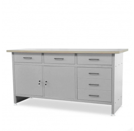 Dílenský stůl HENRY, 1700 x 850 x 600 mm, šedý