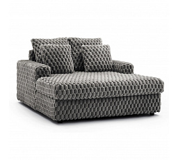 Křeslo Relaxační KOBEL Šedé Plyšové