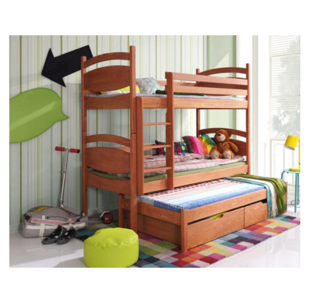 CEZARY - patrová postel pro 3 děti