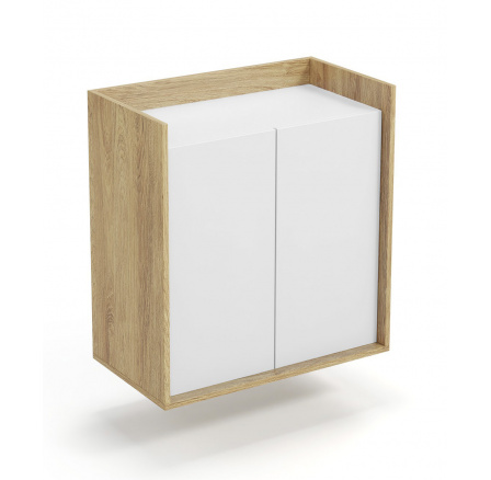 Skříň MOBIUS 2D CUPBOARD, přírodní/bílá