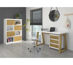 Psací stůl s kontejnerem IWO I Artisan+White