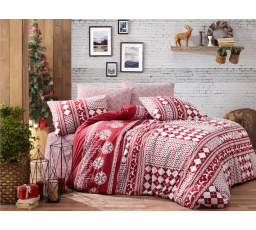 Vánoční bavlněný povlak na polštář Christmas red 50x70
