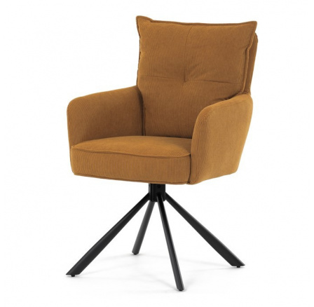 Jídelní židle, žlutá, manšestrová látka, HC-X1128 YEL2 Jídelní židle, žlutá, manšestrová látka, HC-X1128 YEL2