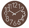 Hodiny nástěnné - pr. 60 cm, MDF, hnědé
