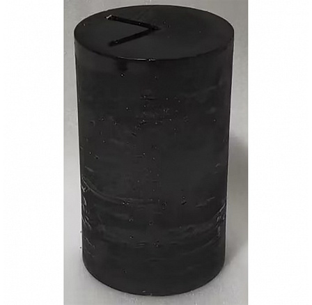 Svíčka válcová - výška 15 cm, parafínový vosk, černá Svíčka válcová - výška 15 cm, parafínový vosk, černá