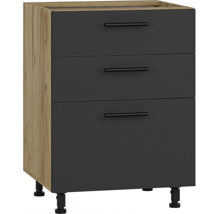 Kuchyňská dolní skříňka VENTO D3S-60/82, dub antracit