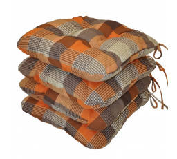Sedák UNI motiv UNIKO oranžová kostka - set 4 kusy