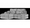 Ripeli Corner Sofa Bed with Storage, Dark Green Velvet, Left-Hand Facing Modullo 35 180x128 Left 1