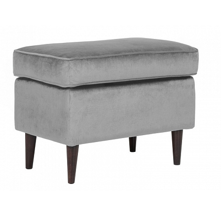 Taburet RON VELVET, šedý Bluvel 14/wenge Taburet RON VELVET, šedý Bluvel 14/wenge