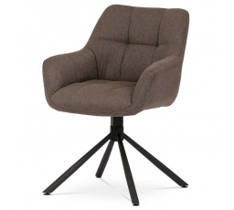 Židle jídelní, hnědá, hladká látka, HC-532 BR2