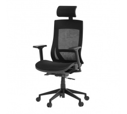 Kancelářská židle, synchronní mechanismus, černá síťovina, KA-W002 BK