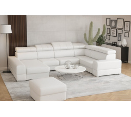 Rohová sedací souprava ROYAL MAX II průměr 230x375x185 přírodní kůže - pravá, přírodní kůže - volitelná barva