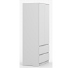Šatní skříň SOLO - 2D2S, Bílý Mat
