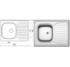 Kuchyňský dřez celoplošný otočný SINKS CLP-D 80x60 cm-II.jakost