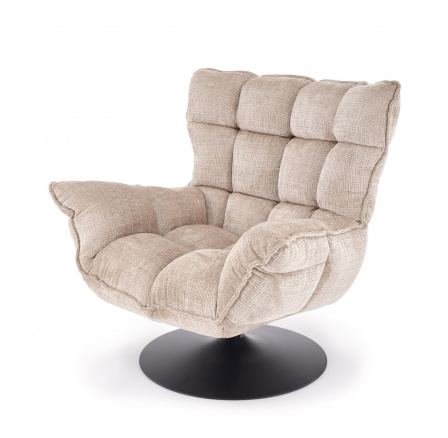 HAGEN relaxační křeslo s funkcí otáčení a houpání, béžové (1p=1ks)