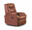 Křeslo polohovací JEFF, hnědá ekokůže
