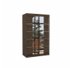 Posuvná skříň se zrcadlem GENUA 120 Choco+Choco