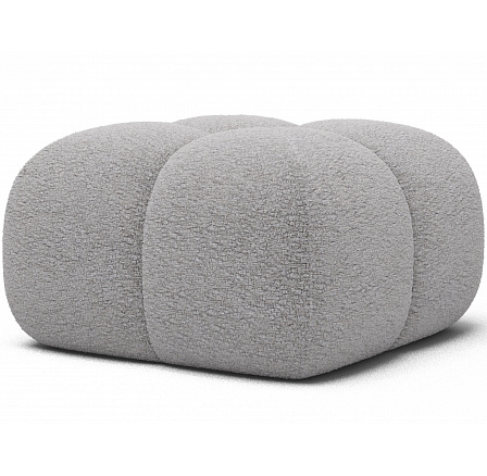 Čalouněný puf Covio, šedý ženyl Kendell 03 85x52 Čalouněný puf Covio, šedý ženyl Kendell 03 85x52