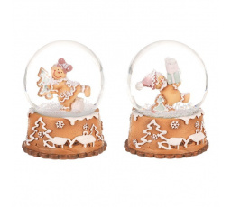 Sněžítko s perníkovým panáčkem - polyresin, mix 2 druhů, cena za 1 ks