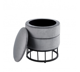 Taburet velvet šedá P3-FXJG B