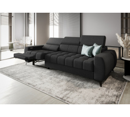 Sofa PORTO III , relax 263 cm - tmavě šedá, Levá strana