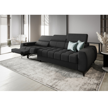 Sofa PORTO III , relax 263 cm - tmavě šedá, Levá strana Sofa PORTO III , relax 263 cm - tmavě šedá, Levá strana