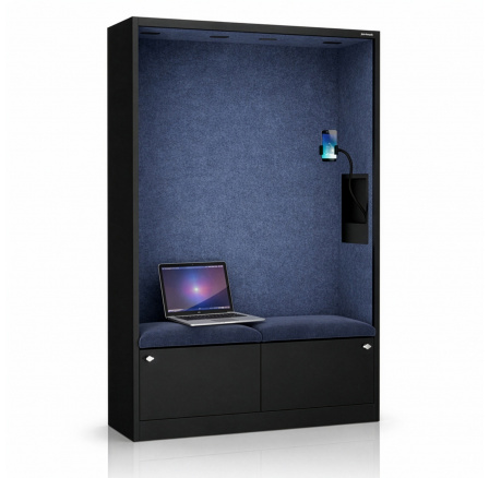 Sally 1150mm korpus Černý - sedák Modrý