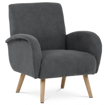 Křeslo relaxační, šedá látka, dřevěné nohy. Křeslo relaxační, šedá látka, dřevěné nohy.
