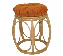 Ratanová taburetka široká medová polstr matylda světle hnědý