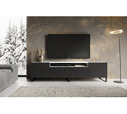 TV skříňka NOEMI Stojící Černá+Bílá