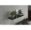 Závěsná police ANDREA 80x26 Black Shine