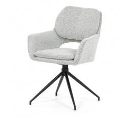 Jídelní židle, krémová, látka bouclé, DCH-T1156 CRM2