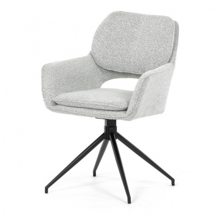 Jídelní židle, krémová, látka bouclé, DCH-T1156 CRM2