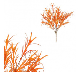 Trs s úzkými lístky - umělá větev, oranžová