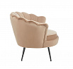 Křeslo velvet cappuccino /nohy černé/ LC-032-1