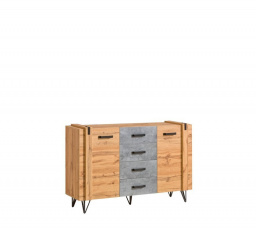 Systém "LOFTER" LO5 (Komoda 2D 4S) - Barva: beton millenium