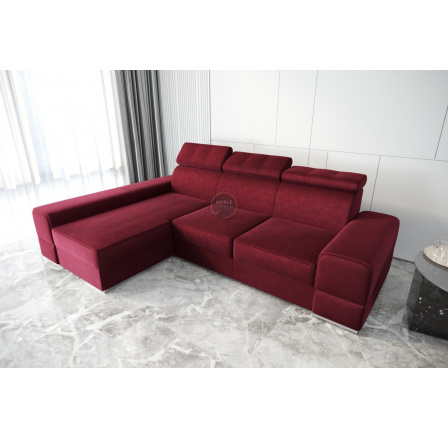 Rohová sedací souprava ROYAL 295×185 - vínová , levá Rohová sedací souprava ROYAL 295×185 - vínová , levá