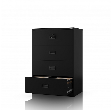 Černá kovová kartotéková skříň: SARAN XL V4, 900 x 1320 x 600 mm Černá kovová kartotéková skříň: SARAN XL V4, 900 x 1320 x 600 mm