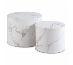 Sada stolků LEILA Bílý Mramor