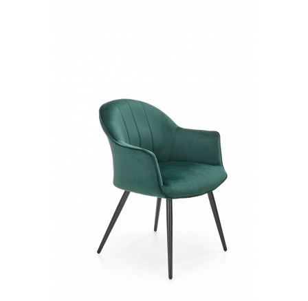 Jídelní židle K468, Zelená/Černá