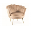 Křeslo CAMELLIA 1 VELVET, Béžový Bluvel 28/Zlatá