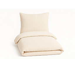 Mušelínové povlečení 140x200, 70x90 cm krémové